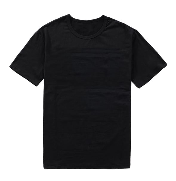 black t-shirt isolated